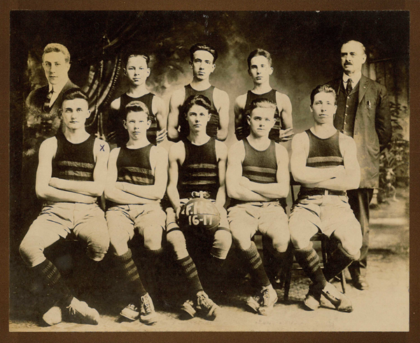 1916-1917 Boys Basketball Team
